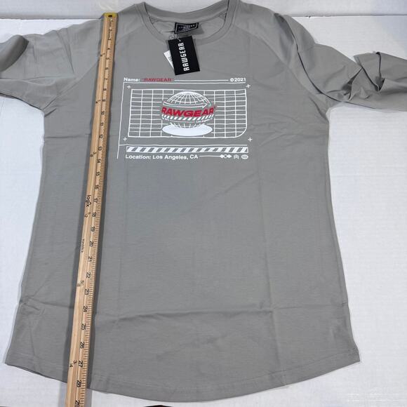Rawgear Grey Long Sleeve Graphic T-Shirt Model# RG440 Size Medium NWT - Picture 5 of 9